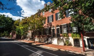 Philadelphia rowhouses where a boundary survey can help define exact property lines in tight urban spaces.