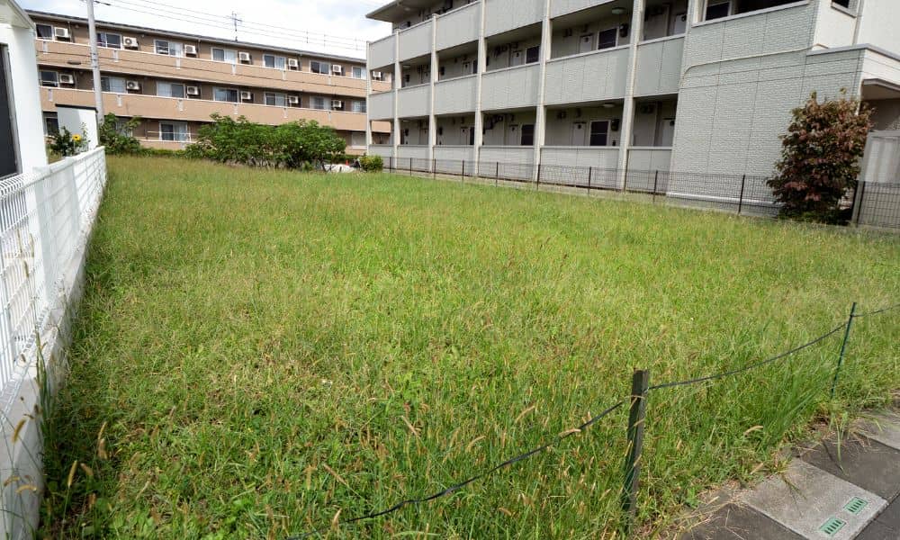 Vacant residential lot where a boundary survey would confirm the exact property lines before purchase