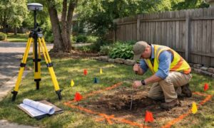 Boundary survey price missing property corner - ALTA SURVEY Pennsylvania Surveyor searching for a missing property corner, which can affect boundary survey price